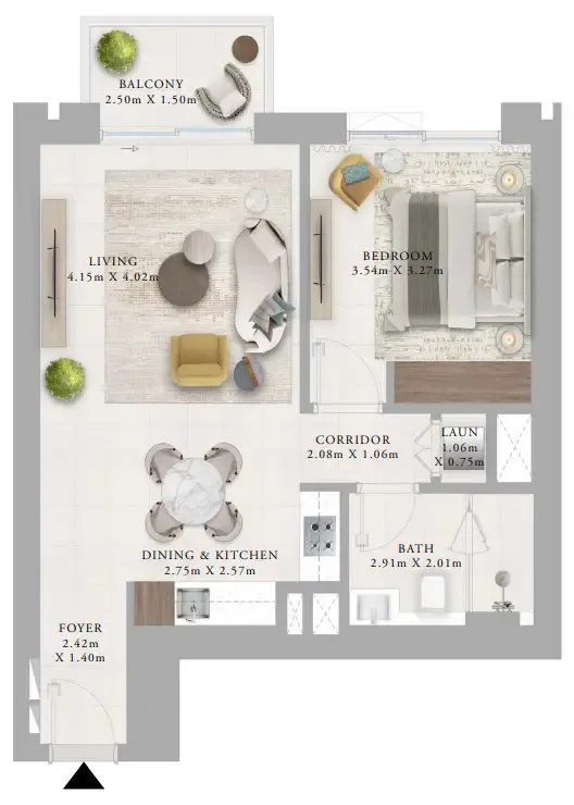 1 bed