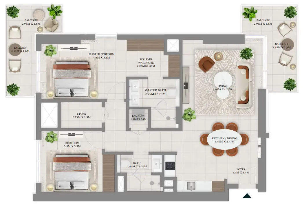 Emaar Vida Residences Hillside floor plan