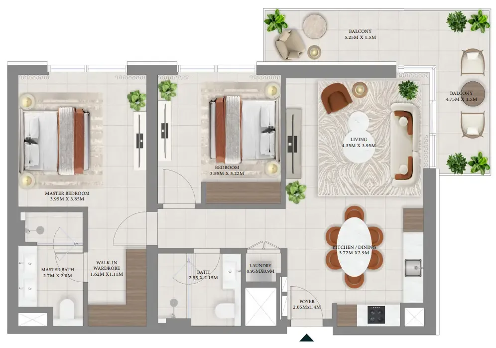 Emaar Vida Residences Hillside floor plan