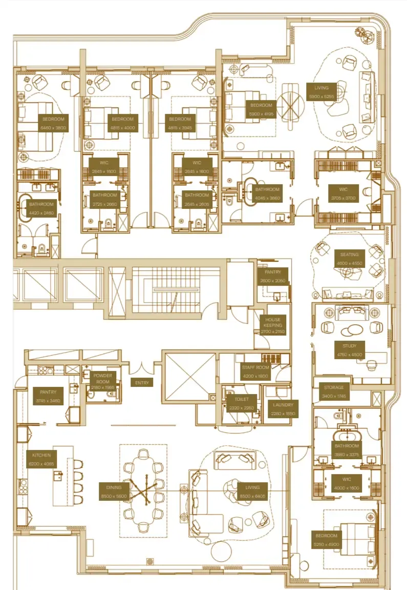 4 bedrooms floor plan