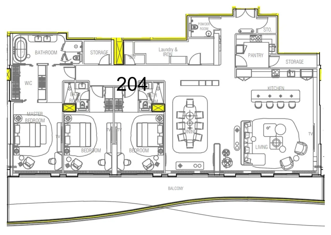 3 bedrooms floor plan