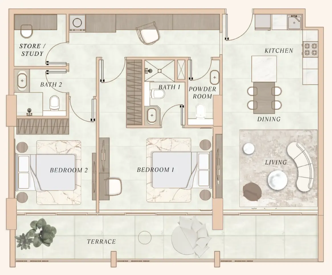 2BR Layout