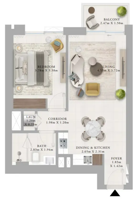 1 bed