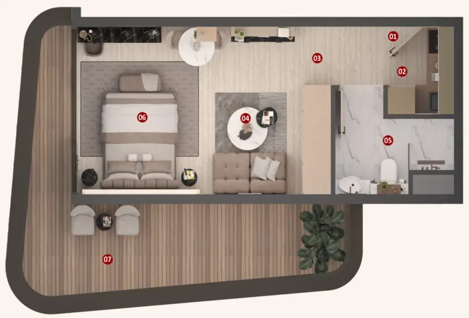 Studio floor plan