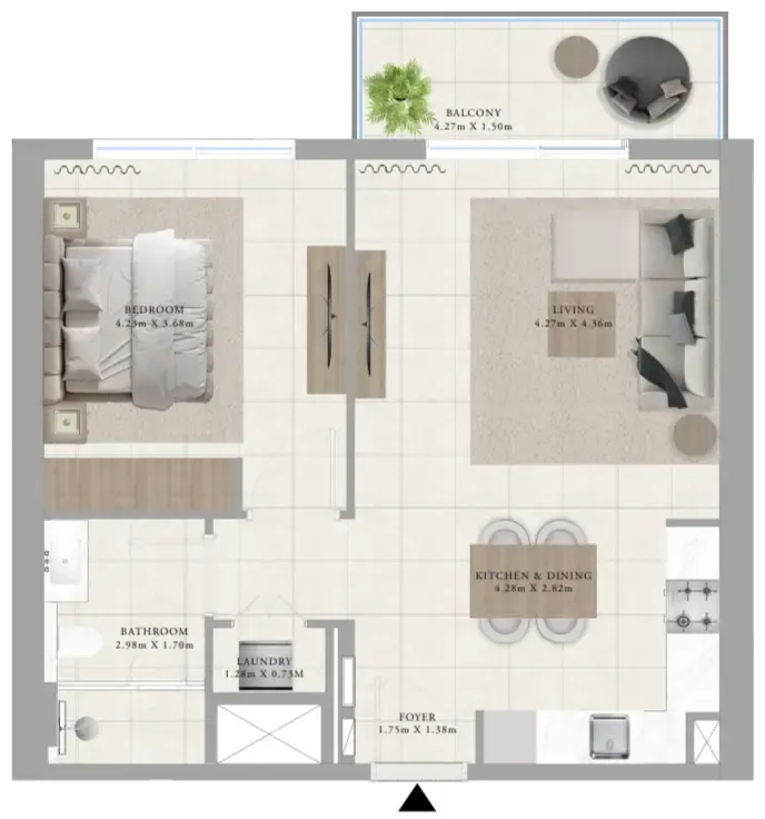 1 bed