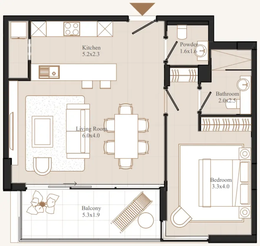 1 bed