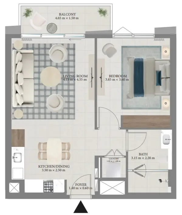 1 bed