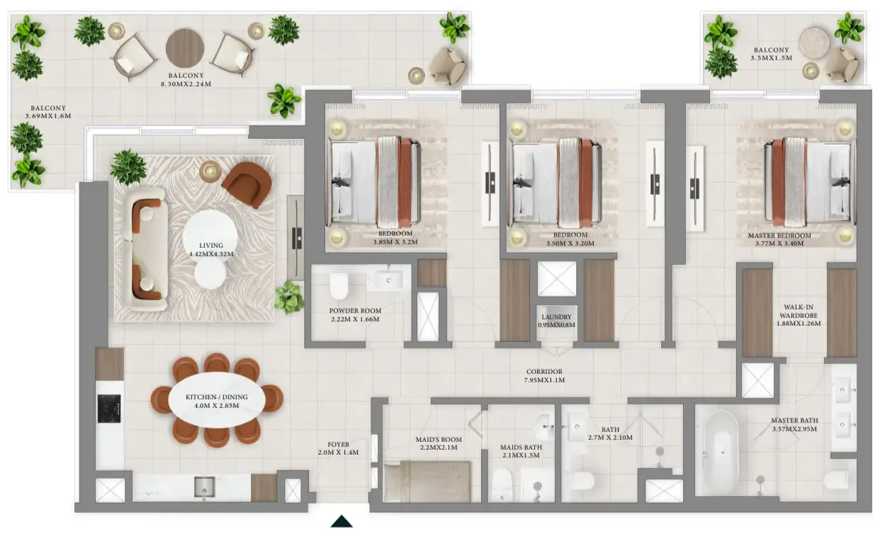 Emaar Vida Residences Hillside floor plan