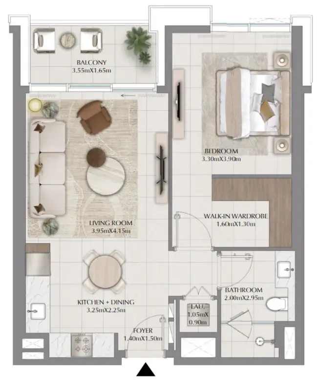 1 bed