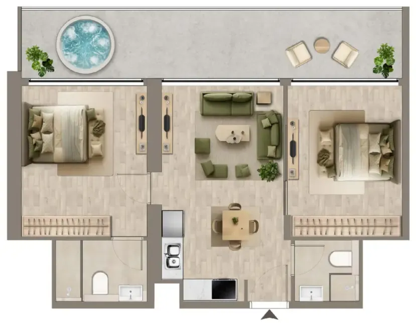 2BR Layout