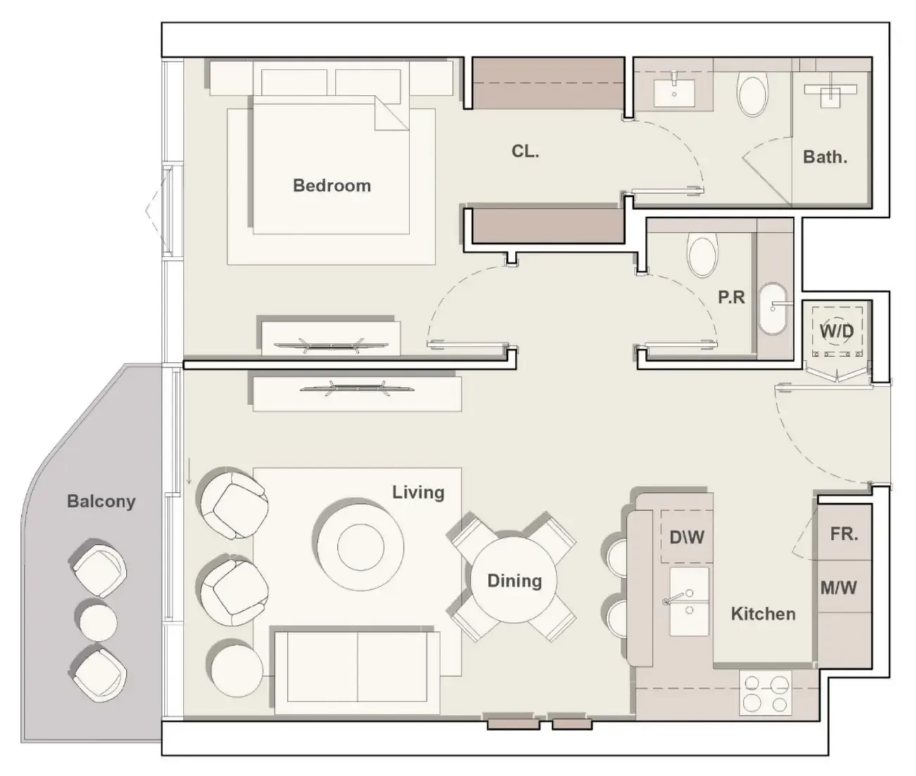 1 bed