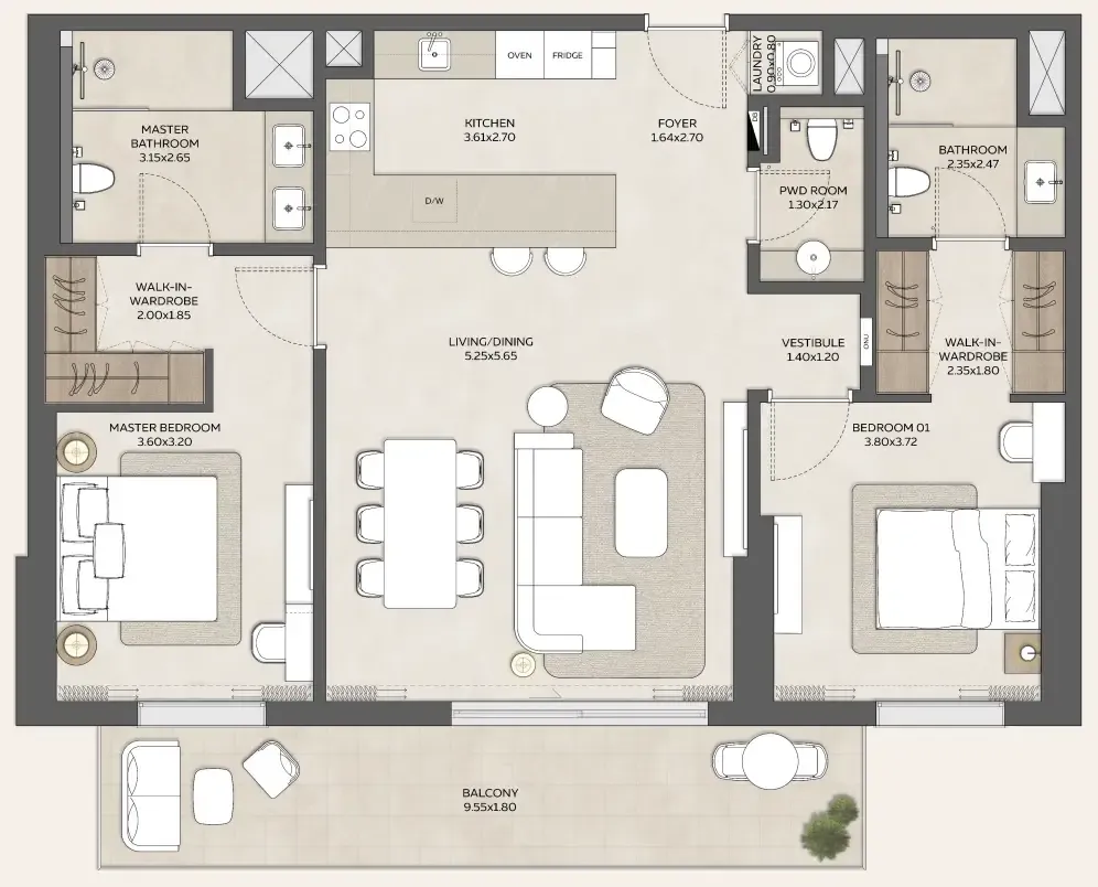 2BR Layout