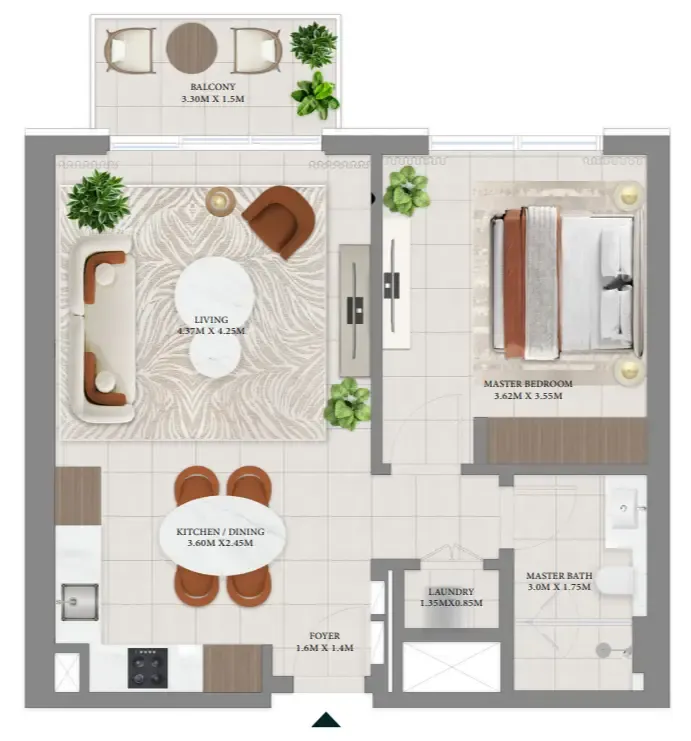 Emaar Vida Residences Hillside floor plan