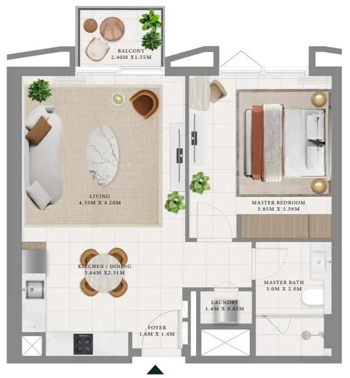 1 bed