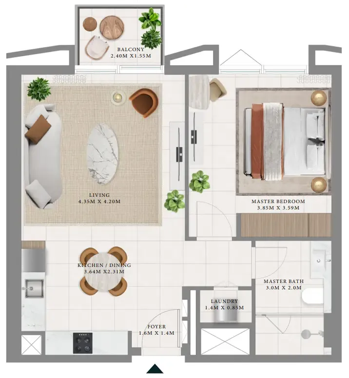 1 bed