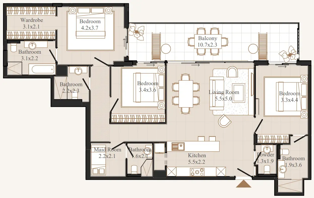 3BR Layout