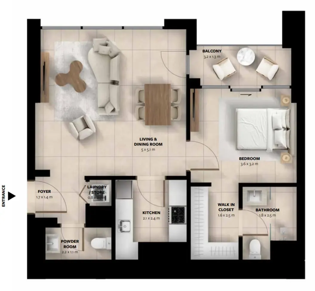 Waada Dubai South — 4 Bedrooms floor plan