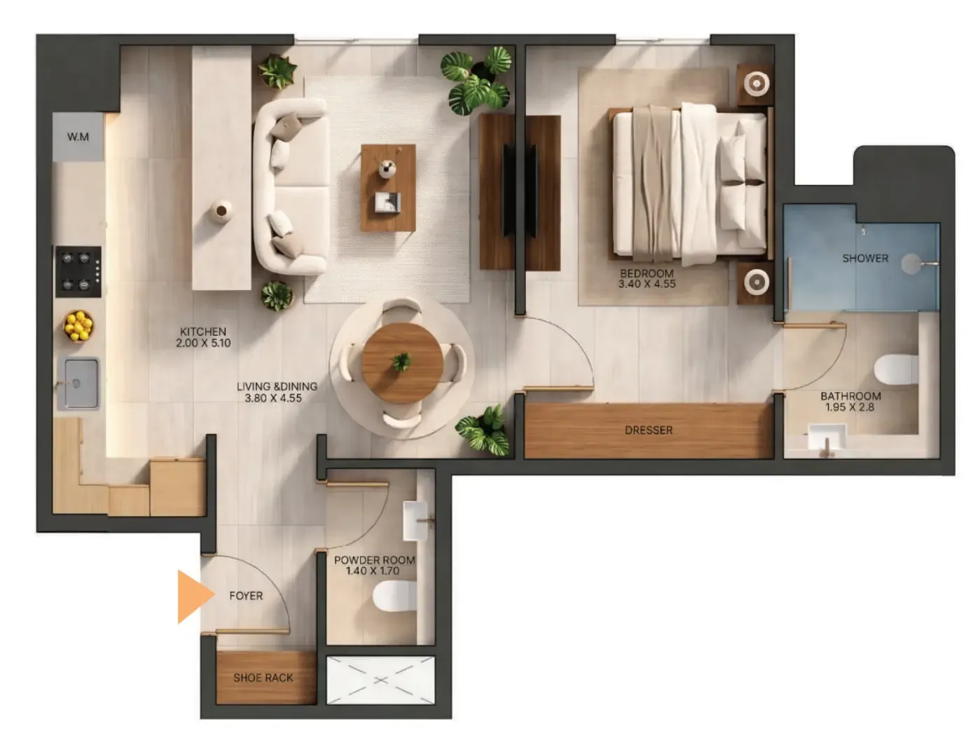 1BR Layout
