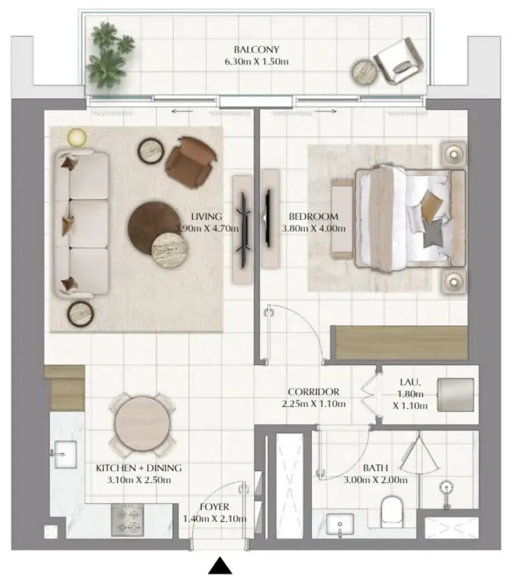 1 bed