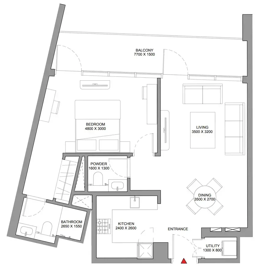 1 bed