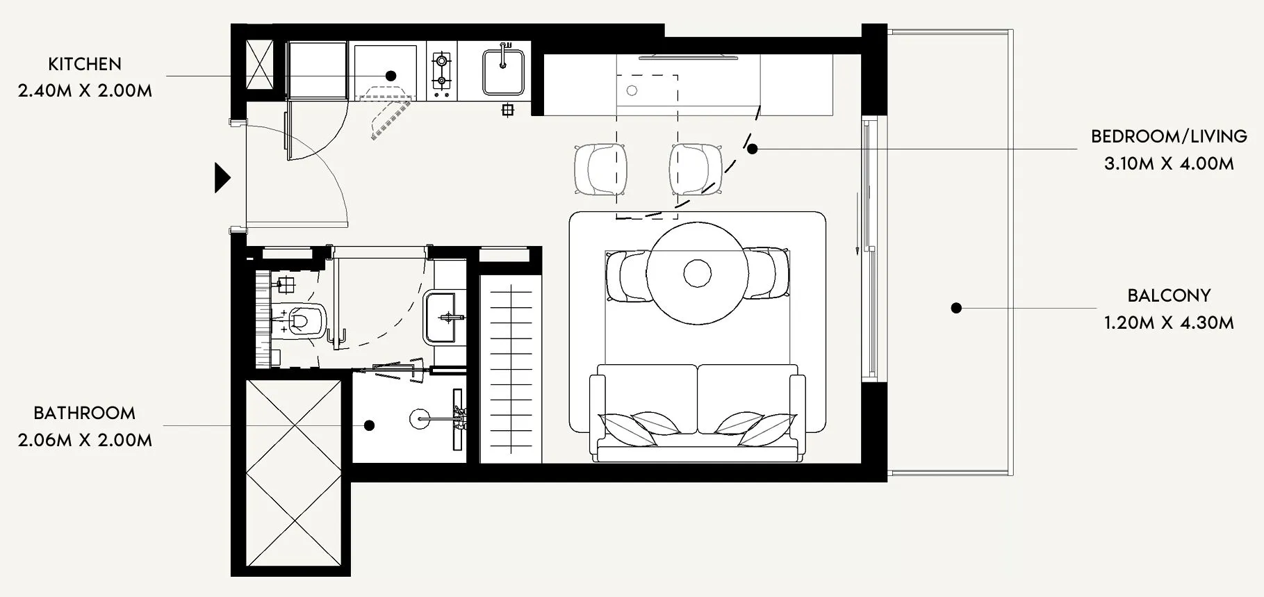 Studio floor plan
