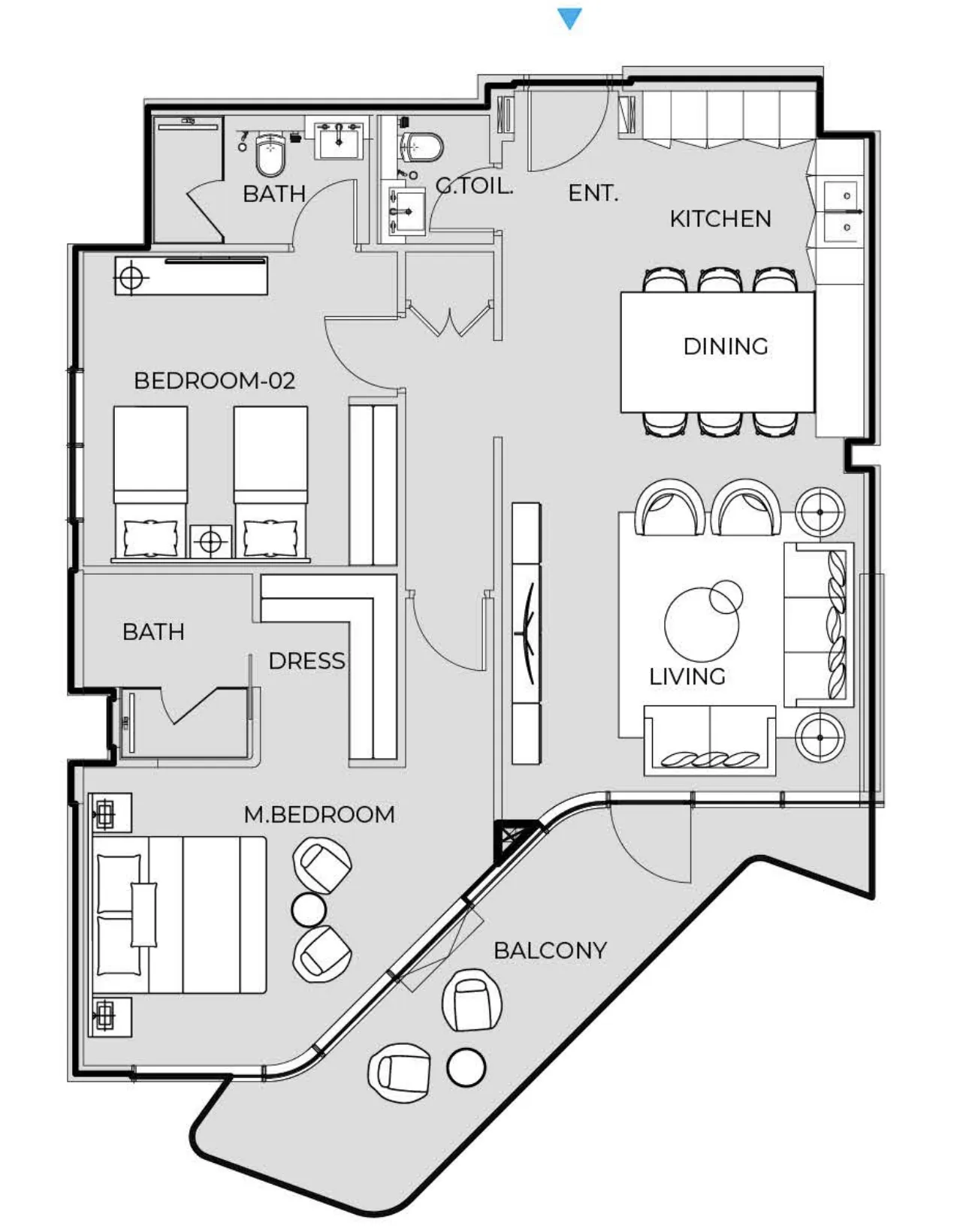 2 bed