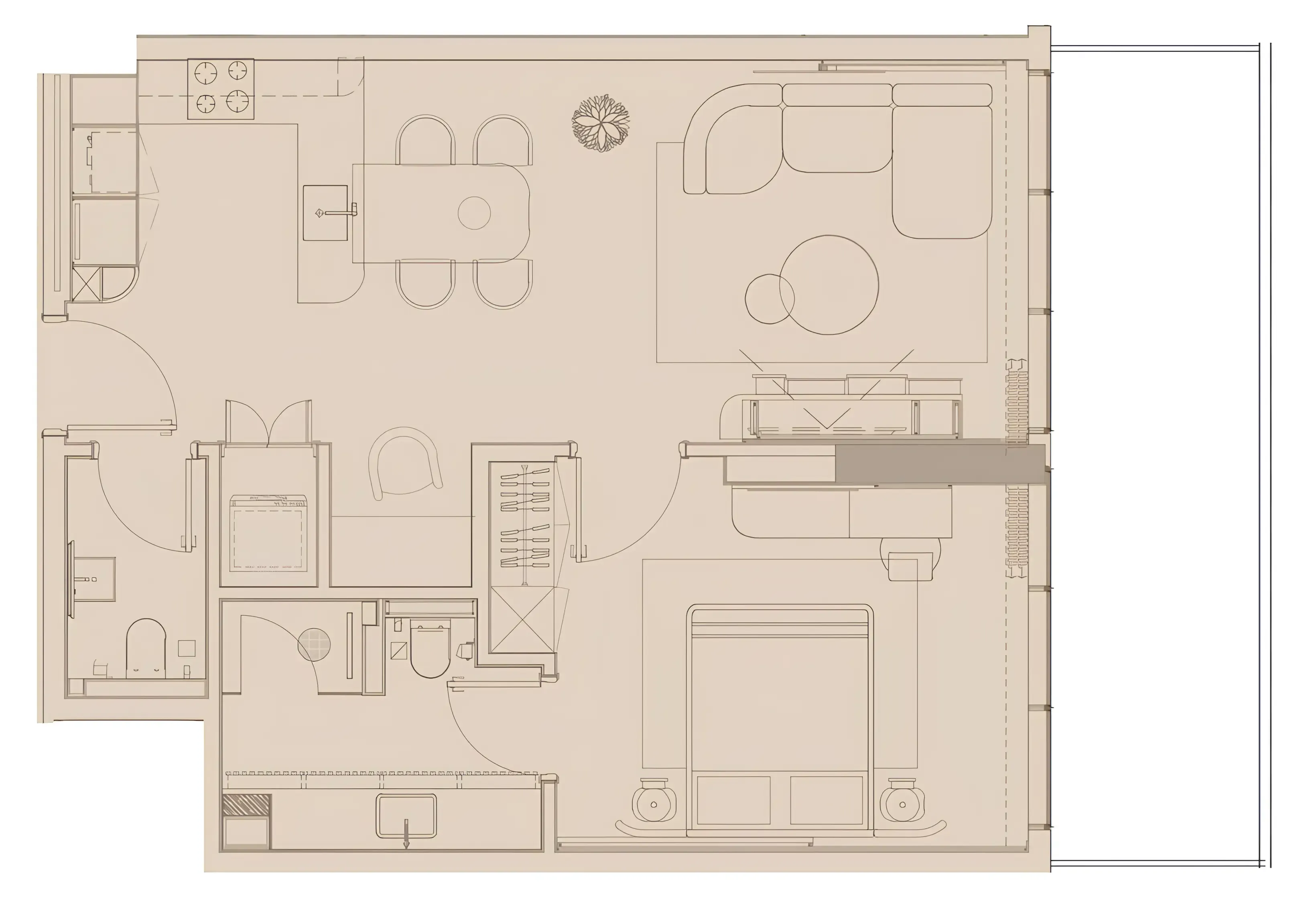 Imtiaz Development Pearl House IV 1BR floor plan