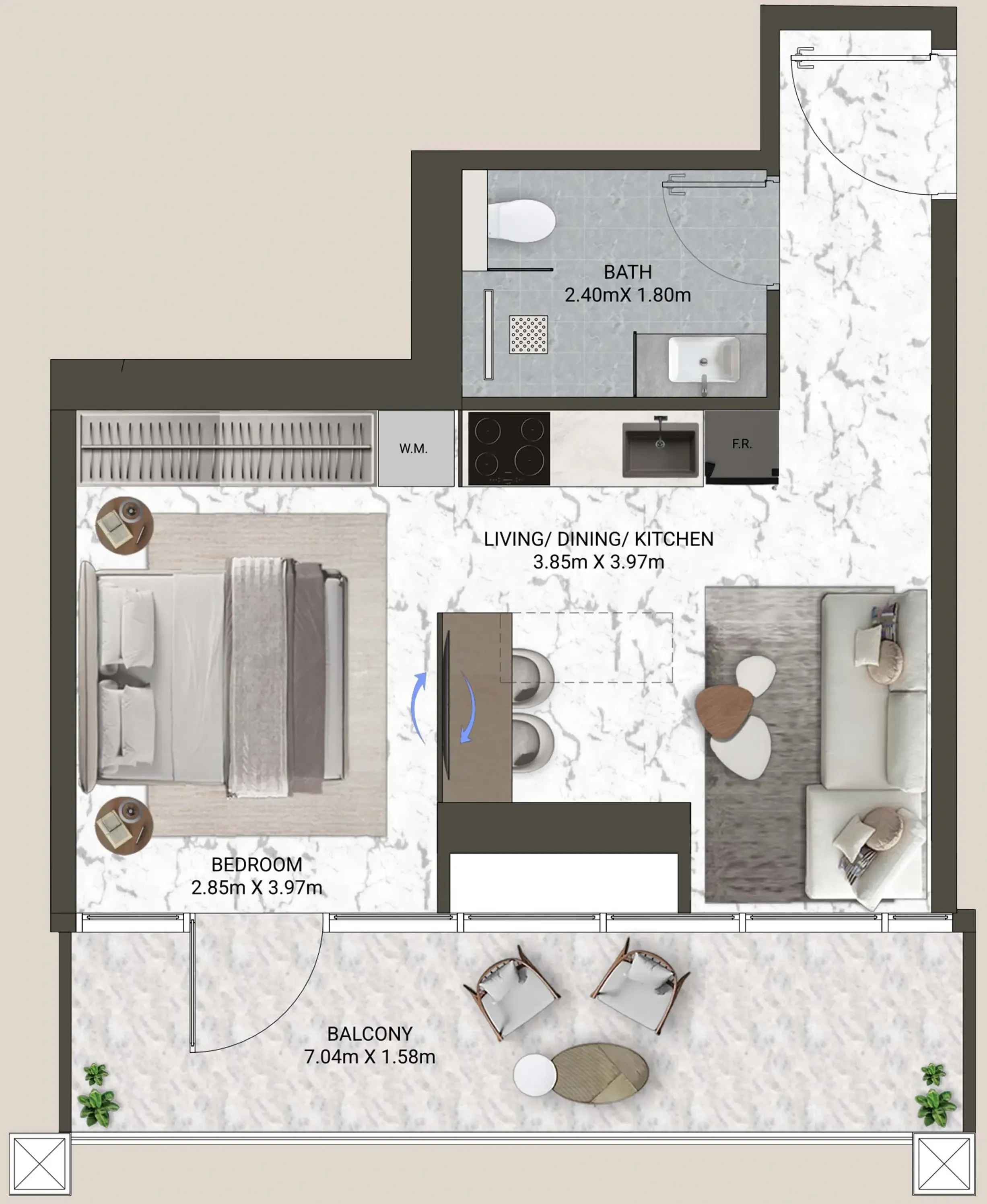Studio floor plan