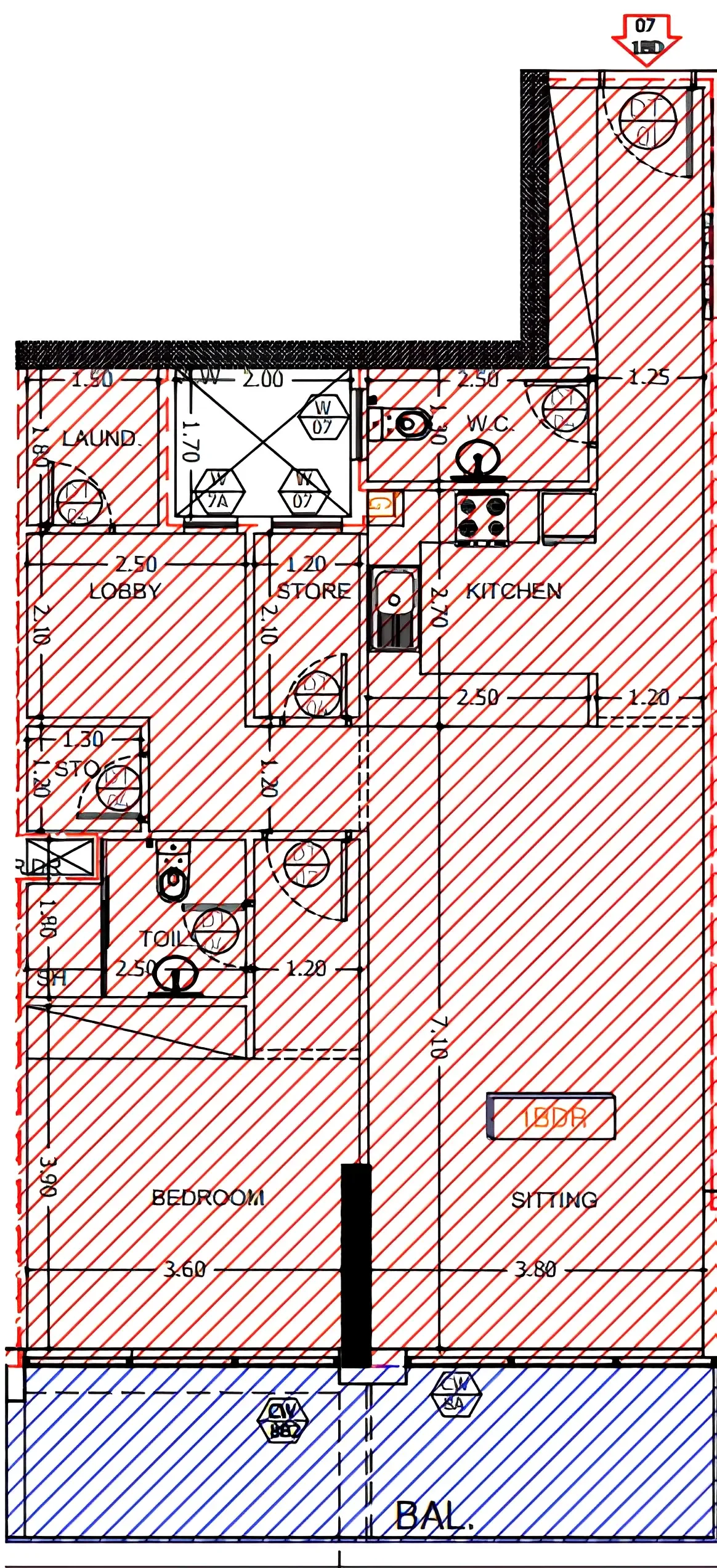 1 bed
