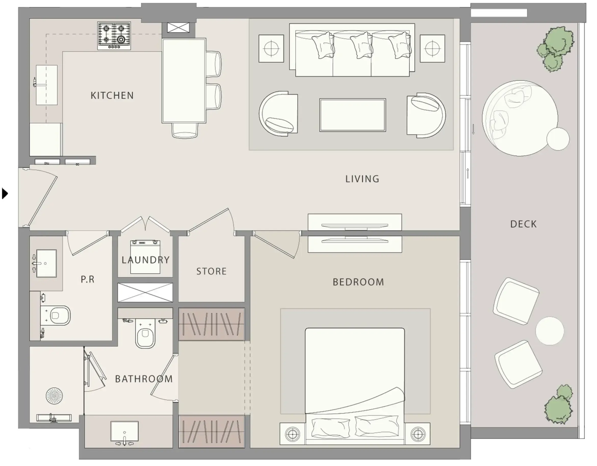 1 bed