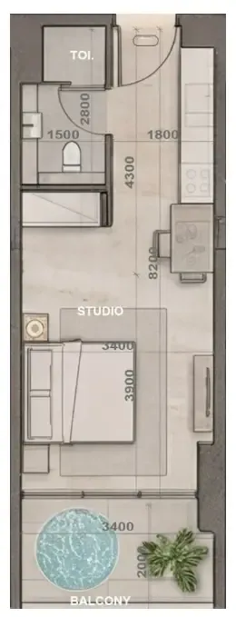 Studio floor plan