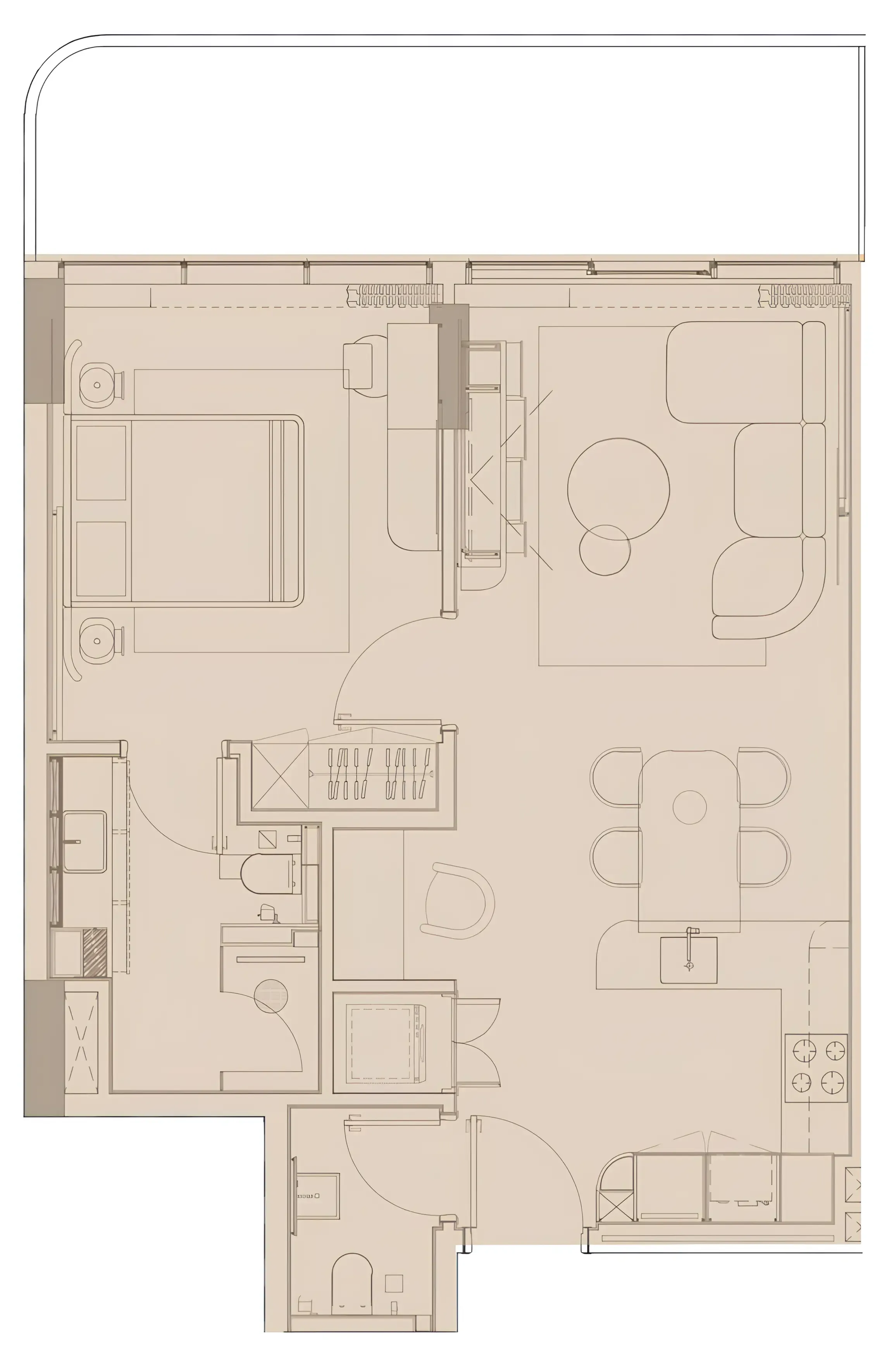 Imtiaz Development Pearl House IV 1BR floor plan
