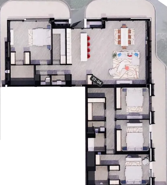 4 bedrooms floor plan