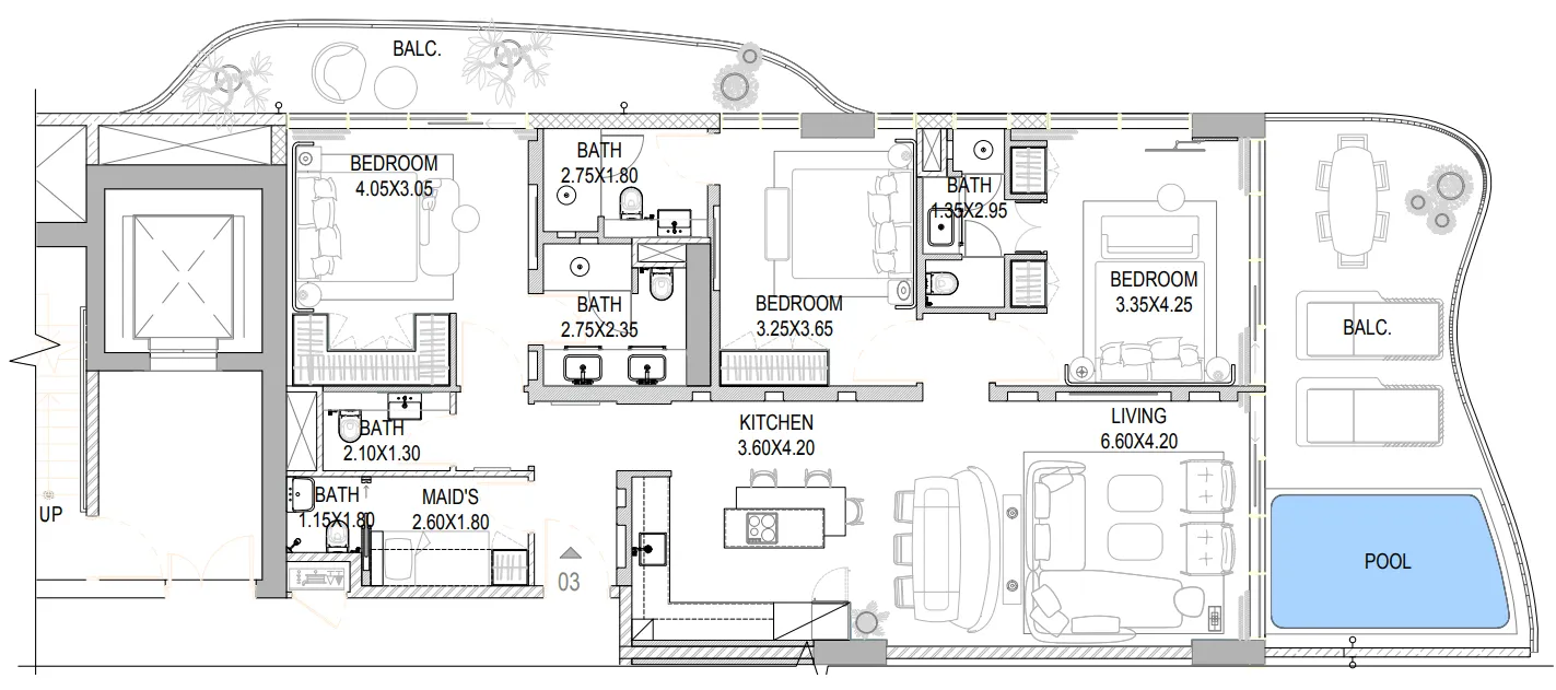 3BR Layout