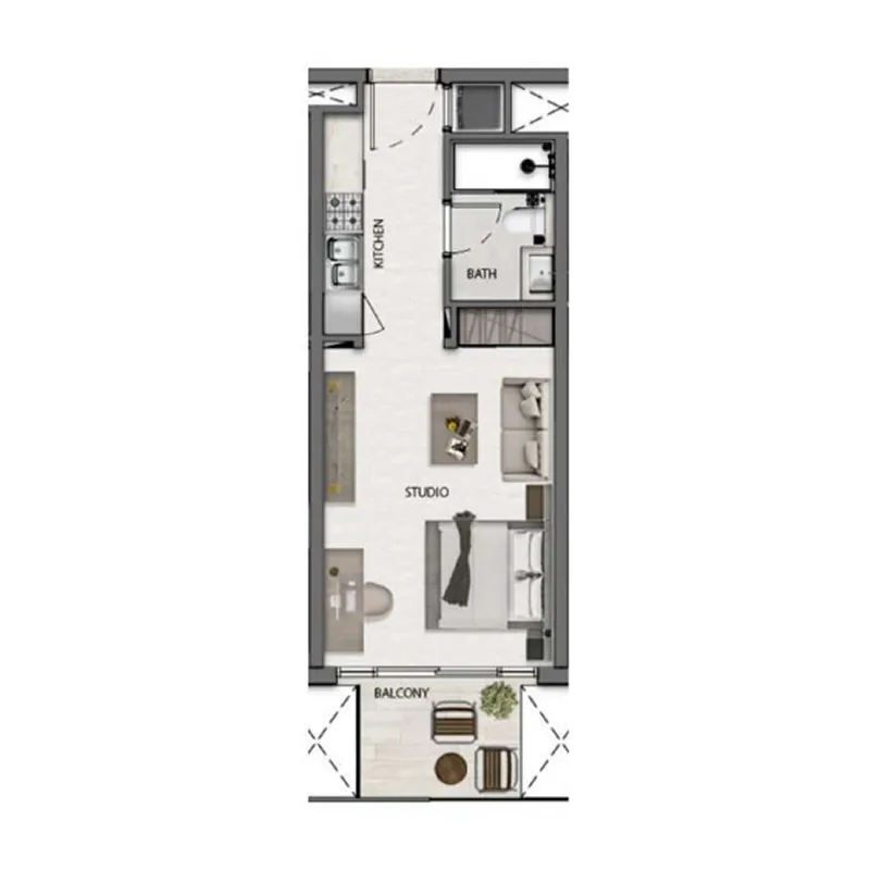 Deca Avana Residences Studio floor plan
