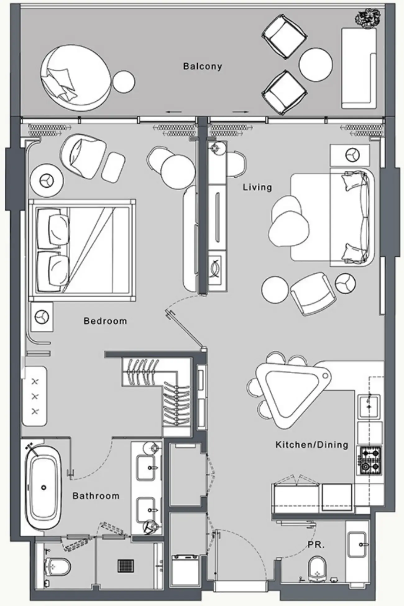 1 bed