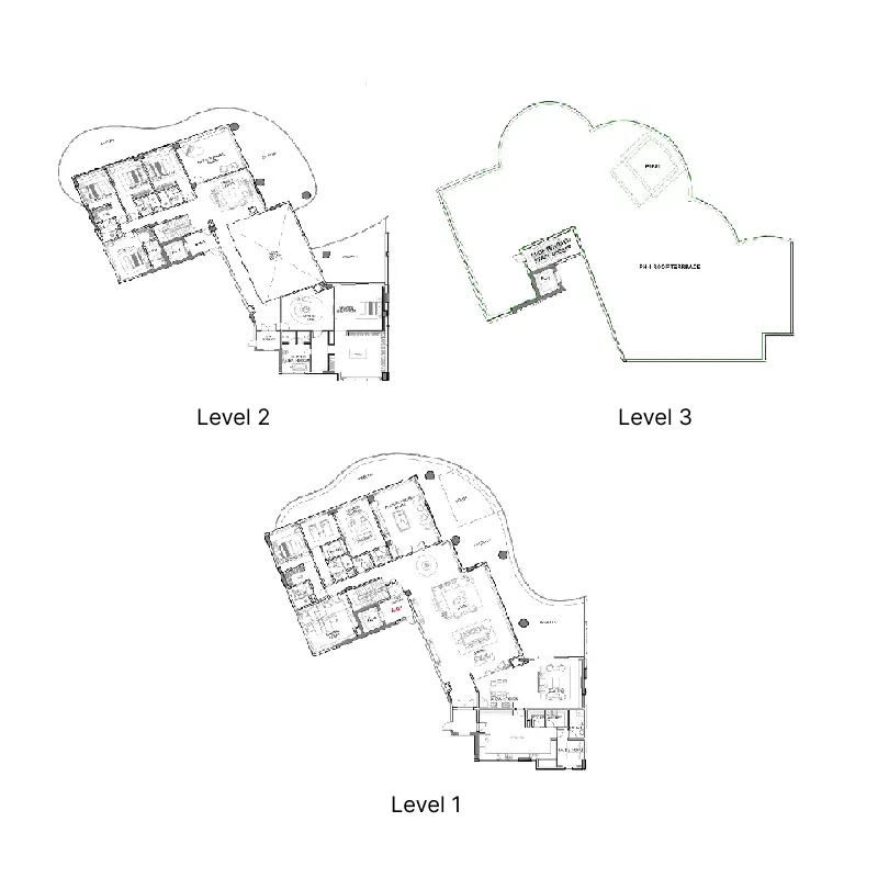 6 bedrooms floor plan