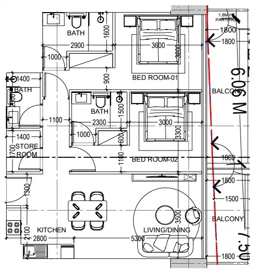 2BR Layout