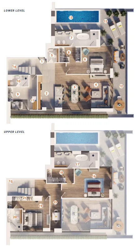 3 bedrooms floor plan