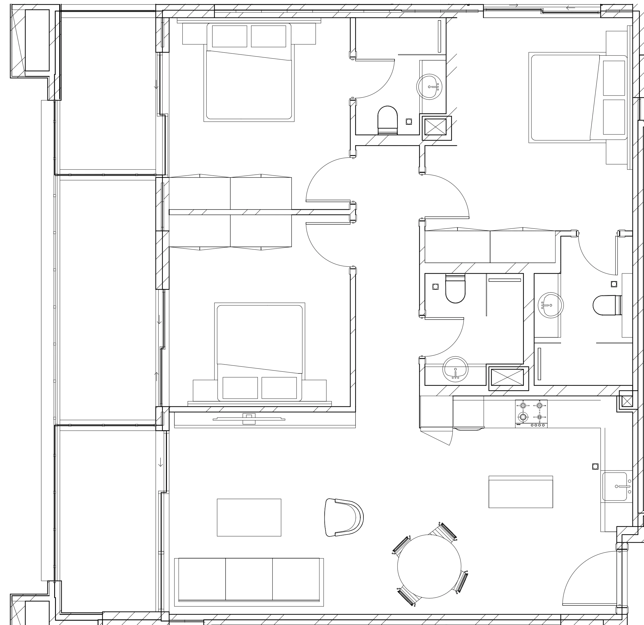 3 bedrooms floor plan