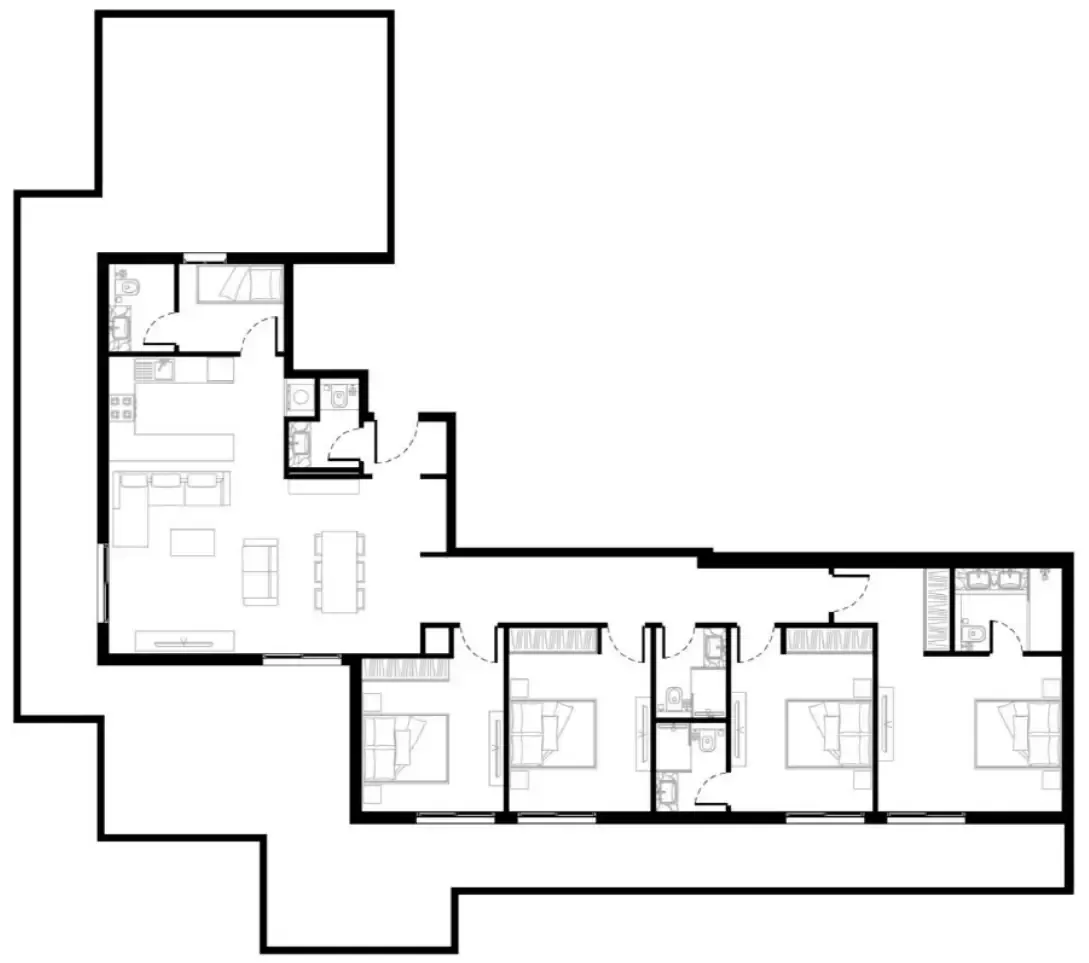 4 bedrooms floor plan