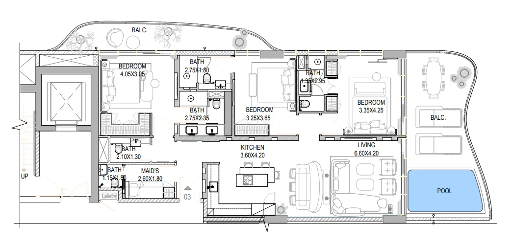 3 bed