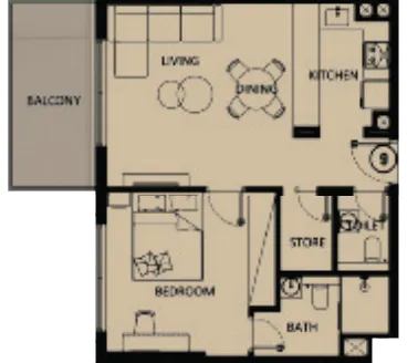 1 bed