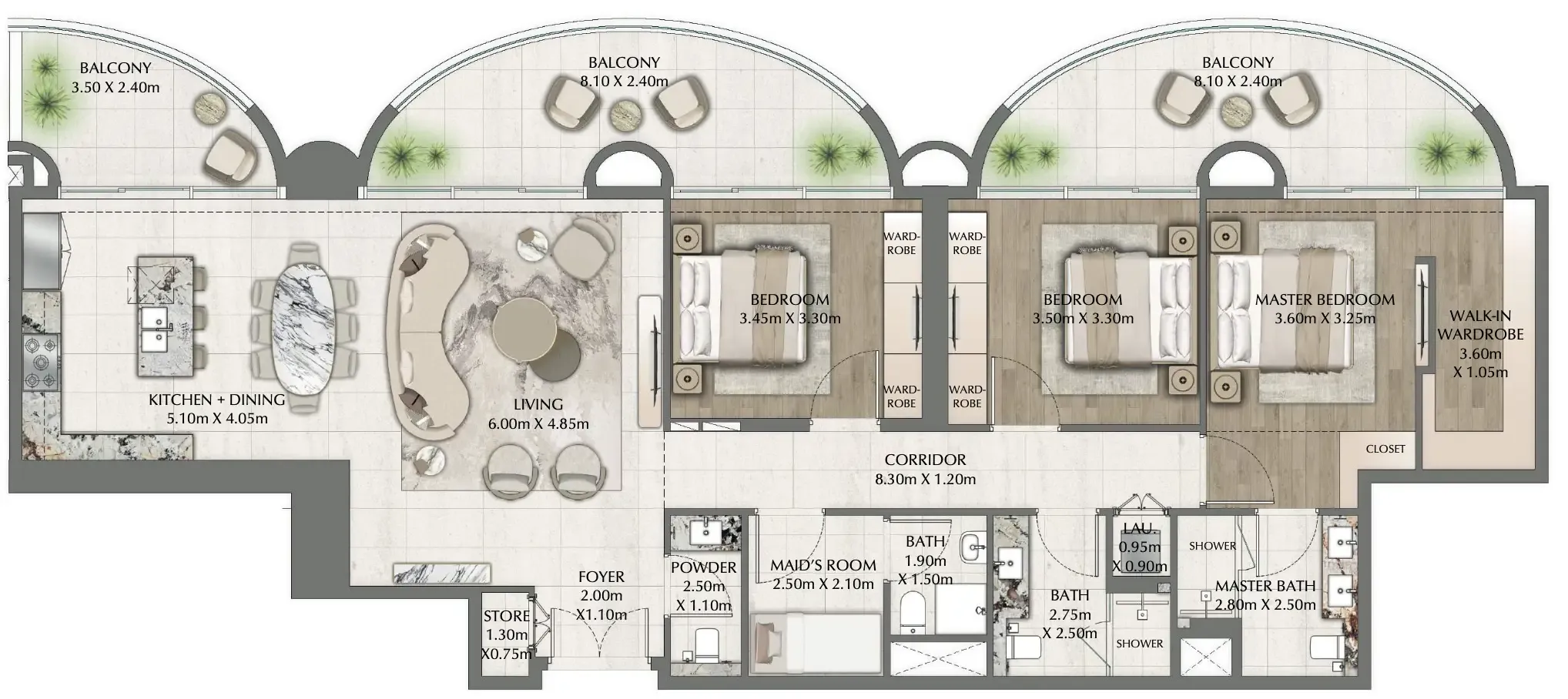 3BR Layout