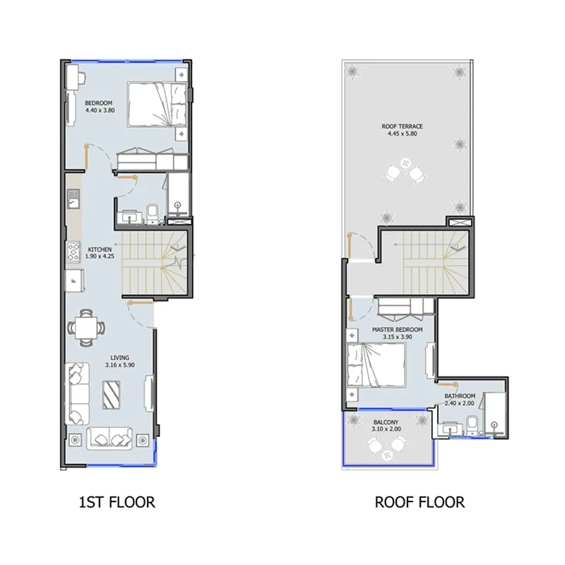 Najd Three — 2 Bedrooms floor plan