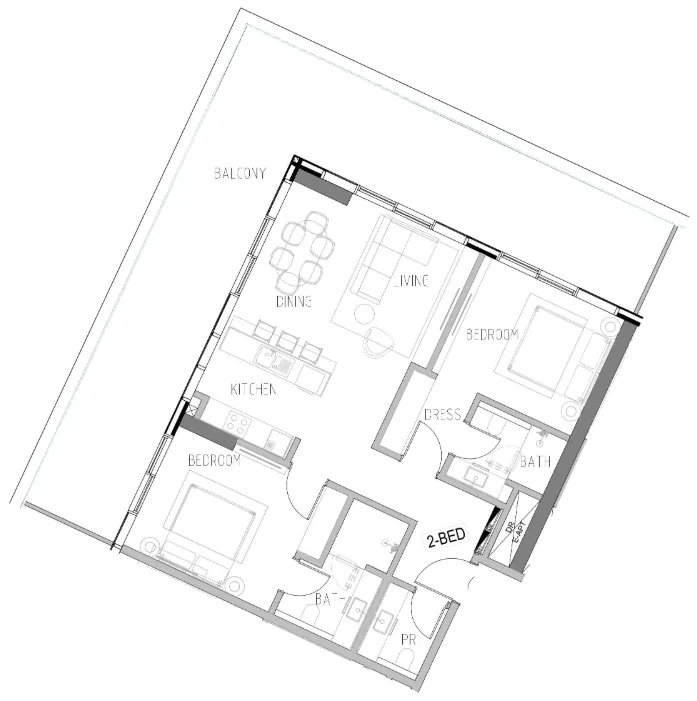 2 bed