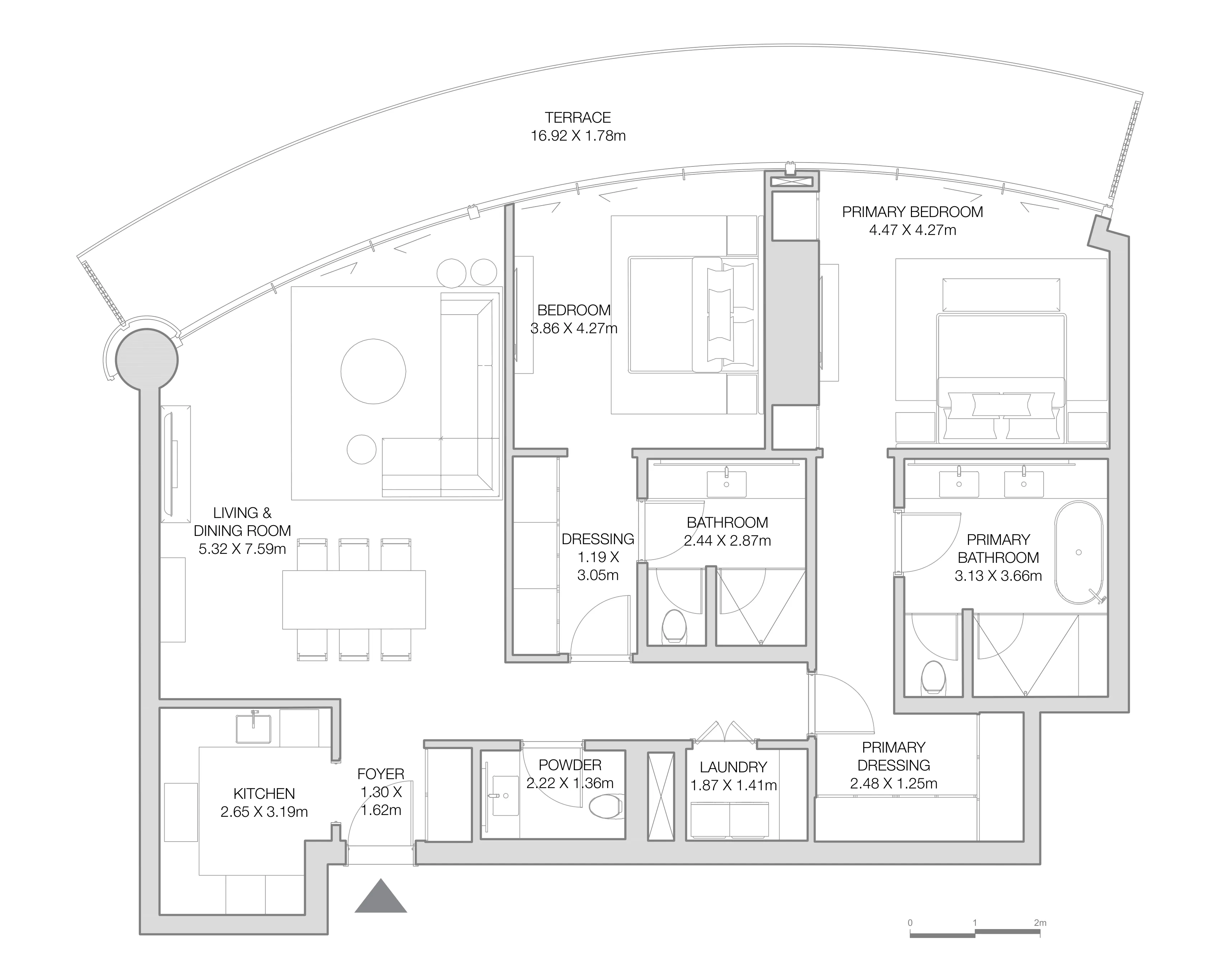 2 bed