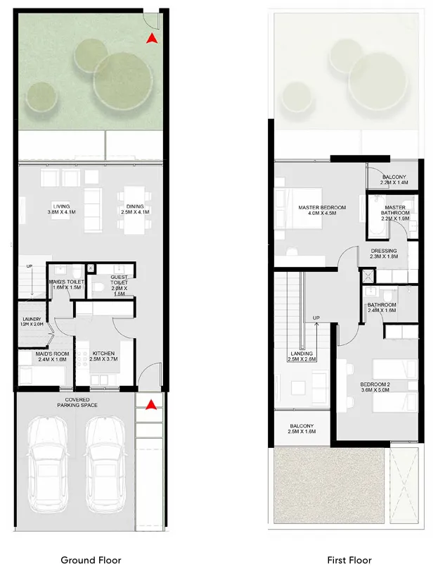 2-bedroom home floor plan