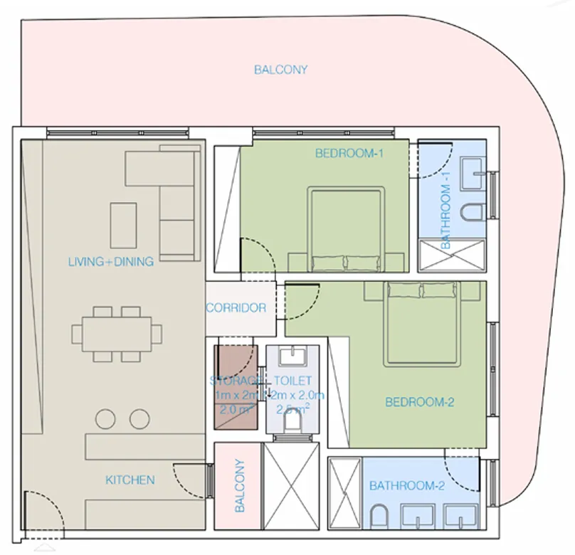 2BR Layout