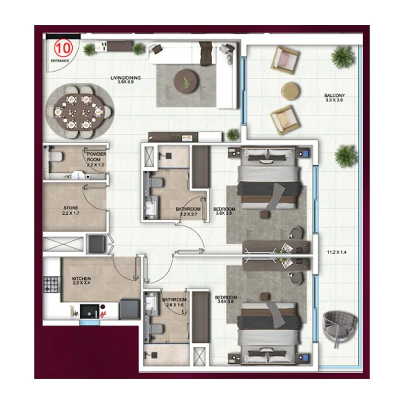 2BR Layout